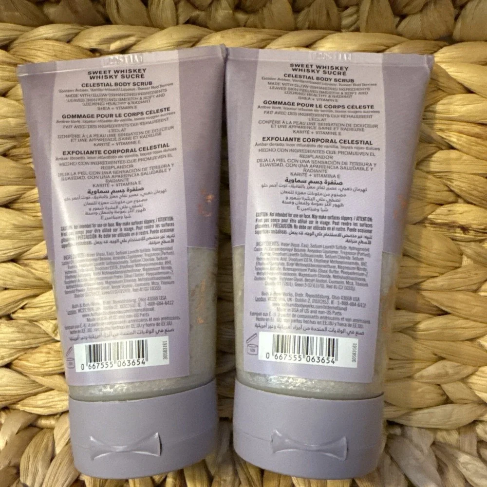 BATH & BODY WORKS SWEET‎ WHISKEY CELESTIAL BODY SCRUB 8 OZ Set Of 2